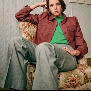 Sezane martin trousers high waisted pied de poule -  Size 36/S